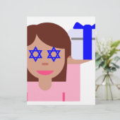 chanukkah hair flip emoji (Standing Front)