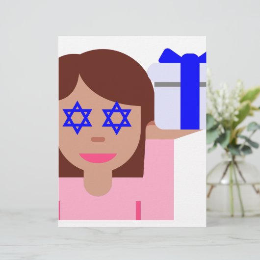 chanukkah hair flip emoji (Standing Front)