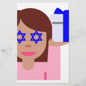 chanukkah hair flip emoji (Front)