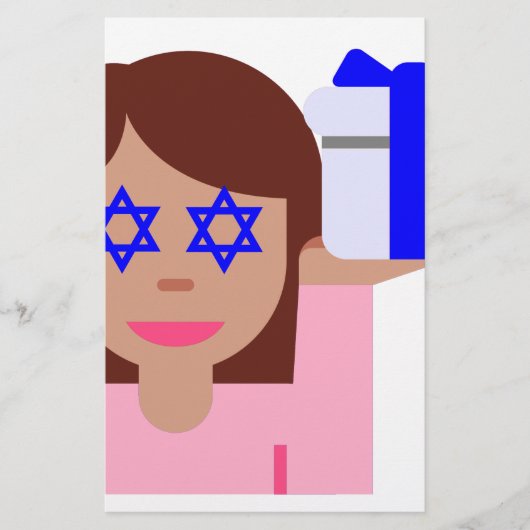 chanukkah hair flip emoji (Front)