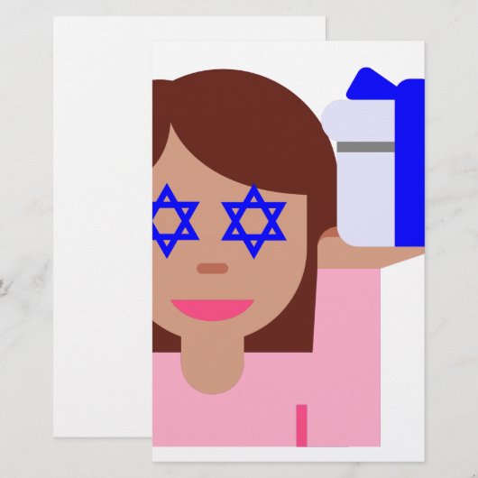 chanukkah hair flip emoji (Front/Back)