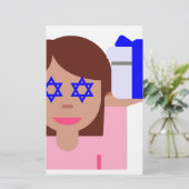 chanukkah hair flip emoji (Standing Front)