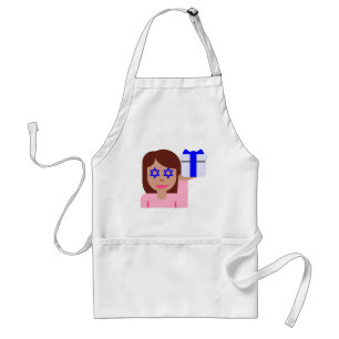 chanukkah hair flip emoji adult apron