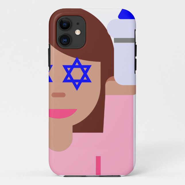 chanukkah hair flip emoji Case-Mate iPhone case (Back)