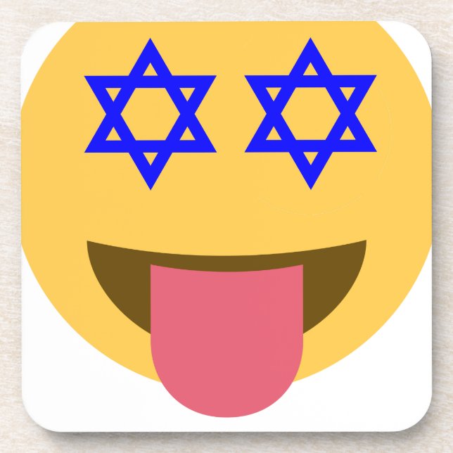 chanukkah hanukkah emoji beverage coaster (Front)