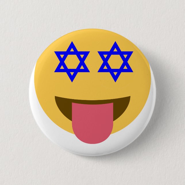 chanukkah hanukkah emoji pinback button (Front)