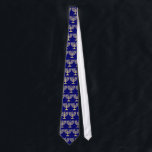 Chanukkiyah Tie<br><div class="desc">A Chanukkah menorah, or chanukkiyah, on a dark background.</div>