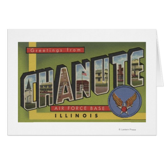 Chanute Air Force Base - Large Letter Scenes Cards (Front Horizontal)