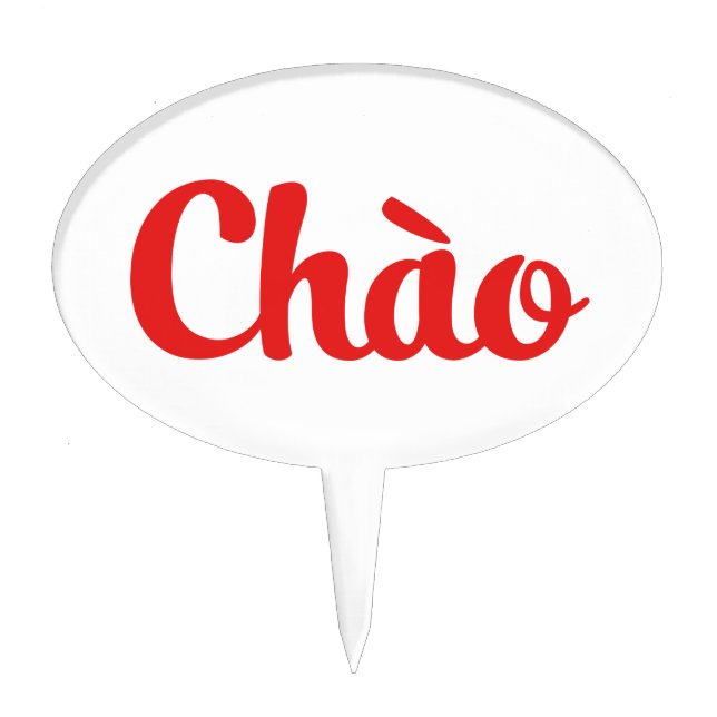 Chào / Hello ~ Vietnam / Vietnamese / Tiếng Việt Cake Topper (Front)