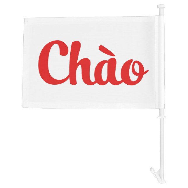 Chào / Hello ~ Vietnam / Vietnamese / Tiếng Việt Car Flag (Back)