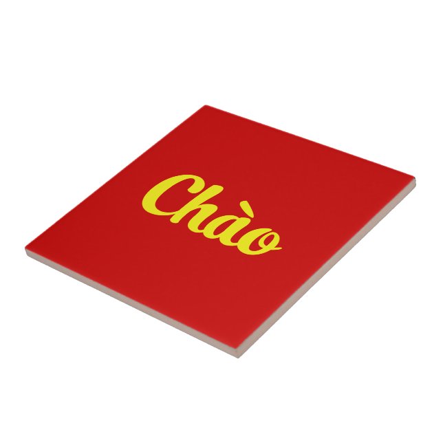 Chào / Hello ~ Vietnam / Vietnamese / Tiếng Việt Ceramic Tile (Side)