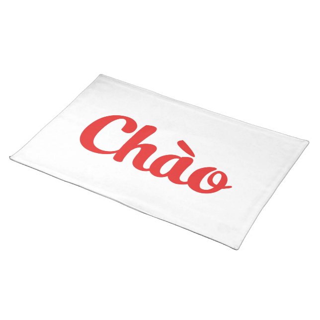 Chào / Hello ~ Vietnam / Vietnamese / Tiếng Việt Cloth Placemat (On Table)