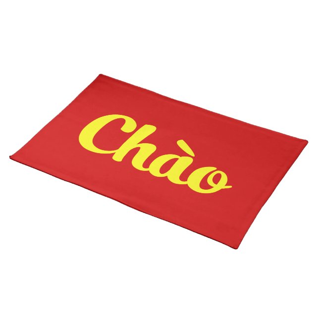 Chào / Hello ~ Vietnam / Vietnamese / Tiếng Việt Cloth Placemat (On Table)