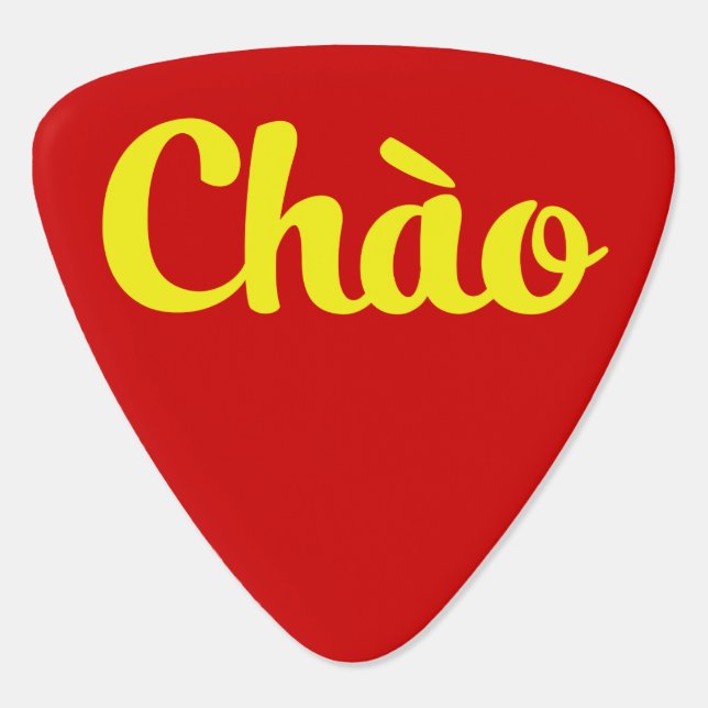 Chào / Hello ~ Vietnam / Vietnamese / Tiếng Việt Guitar Pick (Back)