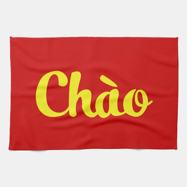 Chào / Hello ~ Vietnam / Vietnamese / Tiếng Việt Kitchen Towel (Horizontal)