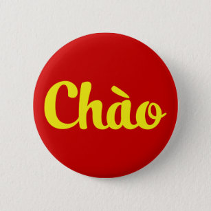 Chào / Hello ~ Vietnam / Vietnamese / Tiếng Việt Pinback Button