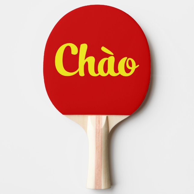Chào / Hello ~ Vietnam / Vietnamese / Tiếng Việt Ping-Pong Paddle (Front)