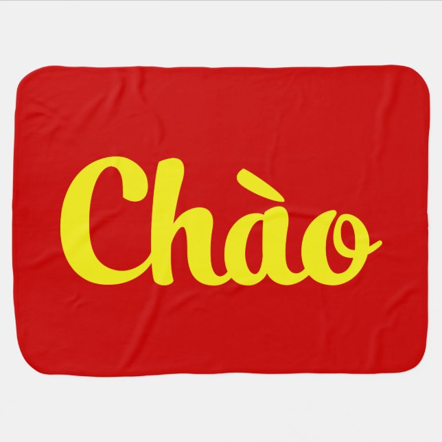 Chào / Hello ~ Vietnam / Vietnamese / Tiếng Việt Swaddle Blanket (Horizontal)