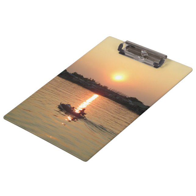 Chao Phraya River Sunset ... Ayutthaya, Thailand Clipboard (Angled)
