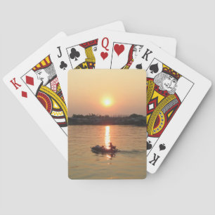 Chao Phraya River Sunset ... Ayutthaya, Thailand Poker Cards