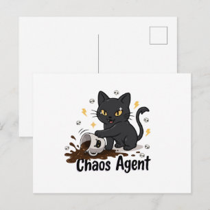 Chaos Agent Black Cat Postcard