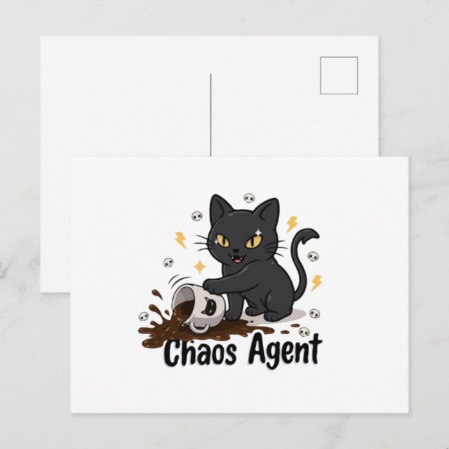 Chaos Agent Black Cat Postcard (Front/Back)