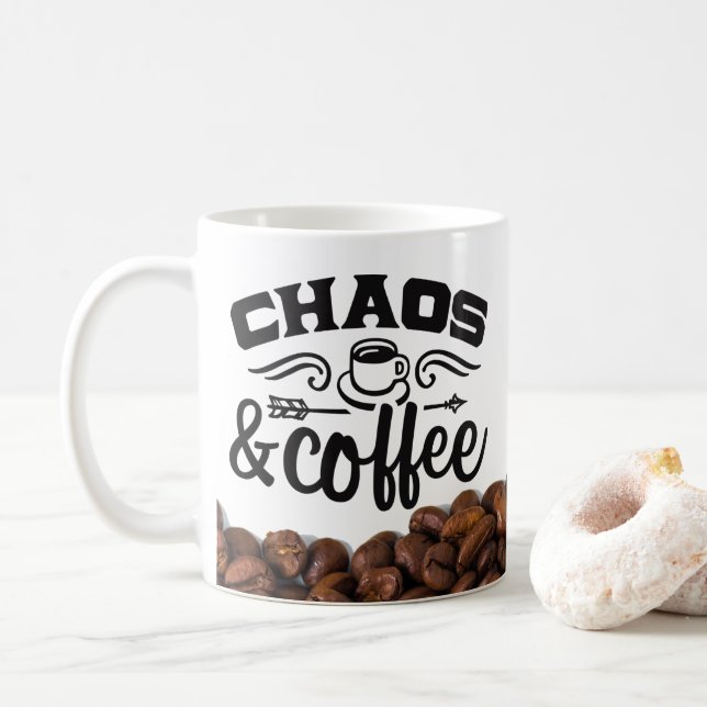 Chaos and Coffee Coffee Mug (With Donut)
