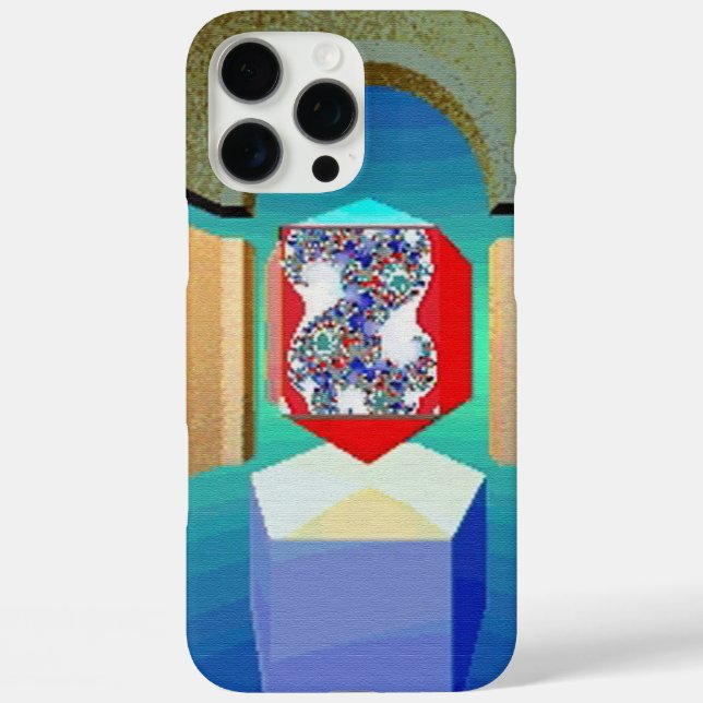 CHAOS AND ORDER TEMPLE Surreal Fractal Art Case-Mate iPhone Case (Back)
