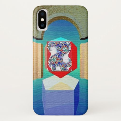 CHAOS AND ORDER TEMPLE Surreal Fractal Art iPhone X Case