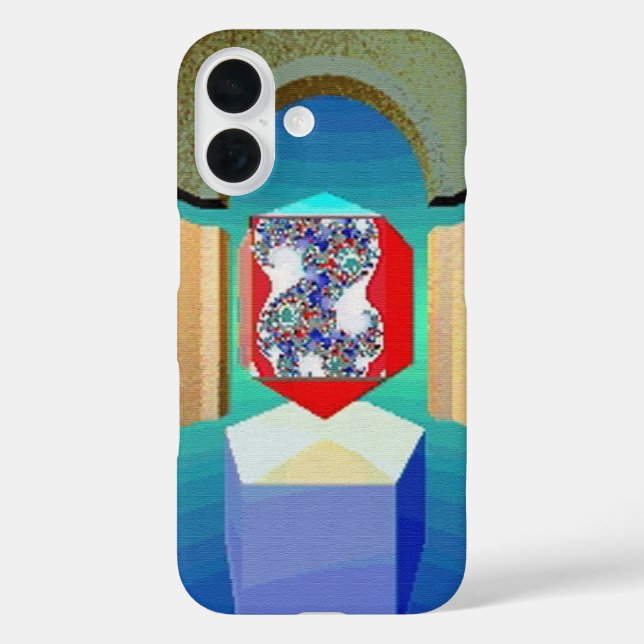 CHAOS AND ORDER TEMPLE Surreal Fractal Art Case-Mate iPhone Case (Back)