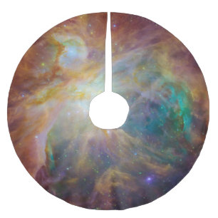 Chaos at Heart of Orion Spitzer Hubble Composite Brushed Polyester Tree Skirt