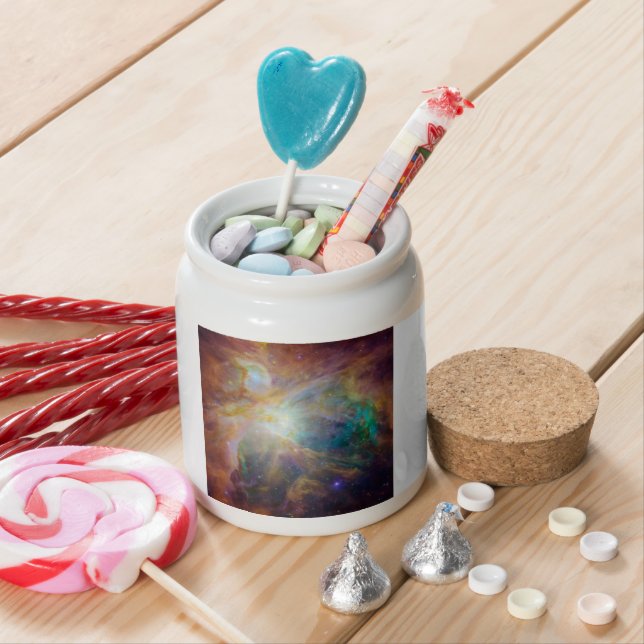 Chaos at Heart of Orion Spitzer Hubble Composite Candy Jar (In Situ)