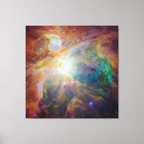 Chaos at Heart of Orion Spitzer Hubble Composite Canvas Print