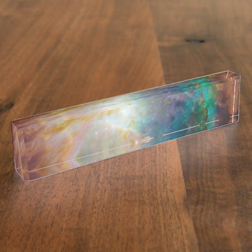 Chaos at Heart of Orion Spitzer Hubble Composite Desk Name Plate