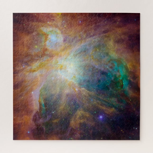 Chaos at Heart of Orion Spitzer Hubble Composite Jigsaw Puzzle (Vertical)