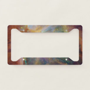 Chaos at Heart of Orion Spitzer Hubble Composite License Plate Frame