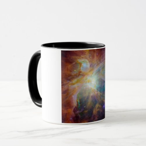 Chaos at Heart of Orion Spitzer Hubble Composite Mug
