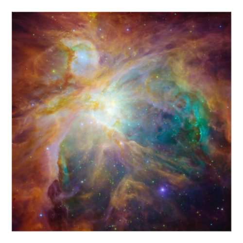 Chaos at Heart of Orion Spitzer Hubble Composite Photo Print