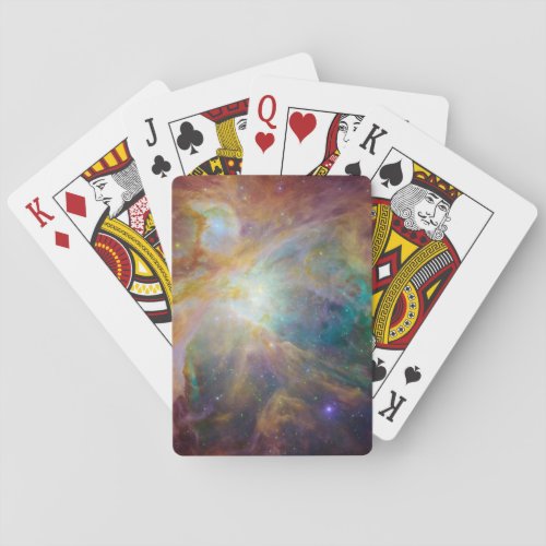 Chaos at Heart of Orion Spitzer Hubble Composite Playing Cards