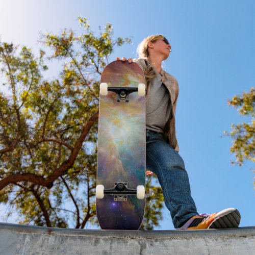 Chaos at Heart of Orion Spitzer Hubble Composite Skateboard
