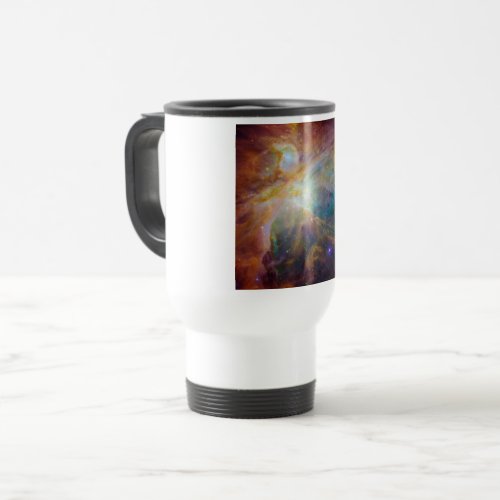 Chaos at Heart of Orion Spitzer Hubble Composite Travel Mug