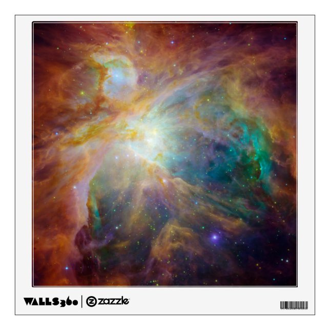 Chaos at Heart of Orion Spitzer Hubble Composite Wall Decal (Front)