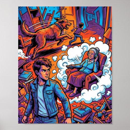 Chaos at Home: A Comic Book Adventure Poster