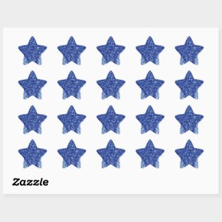 chaos blue abstract art star sticker