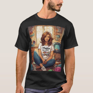 Chaos & Caffeine: A Mom's Morning Mood" T-Shirt