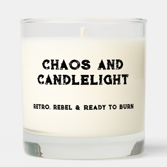 Chaos & Candlelight Scented Candle (Front)