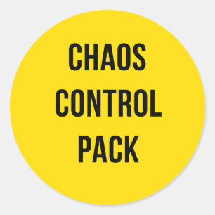 Chaos Control Pack™ – Bold Round Sticker for Daily