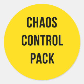 Chaos Control Pack™ – Bold Round Sticker for Daily