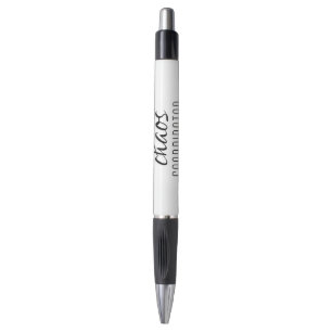 Chaos Coordinator Black Script Typography Pen
