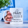 Chaos Coordinator Black Typography Personalized Coffee Mug